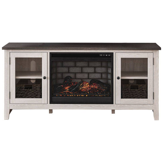 Signature Design by Ashley® Dorrinson 60" TV Stand with Electric Fireplace.