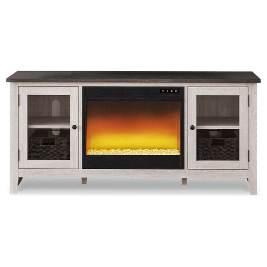 Signature Design by Ashley® Dorrinson 60" TV Stand with Electric Fireplace.