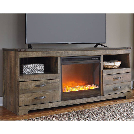 Signature Design by Ashley® Trinell 63" TV Stand with Electric Fireplace.