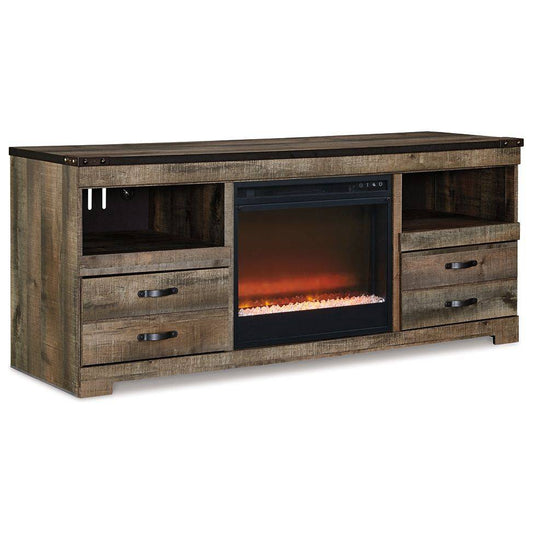 Signature Design by Ashley® Trinell 63" TV Stand with Electric Fireplace.