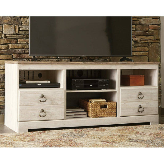 Signature Design by Ashley® Willowton LG TV Stand w/Fireplace Option.