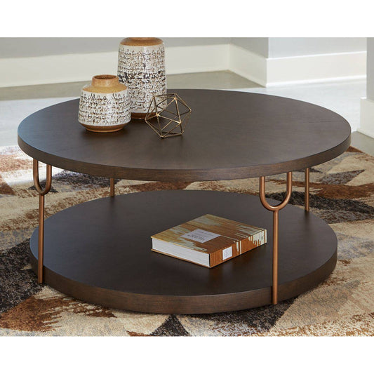 Signature Design by Ashley® Brazburn Round Cocktail Table.