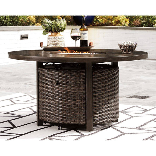 Signature Design by Ashley® Paradise Trail Round Fire Pit Table.