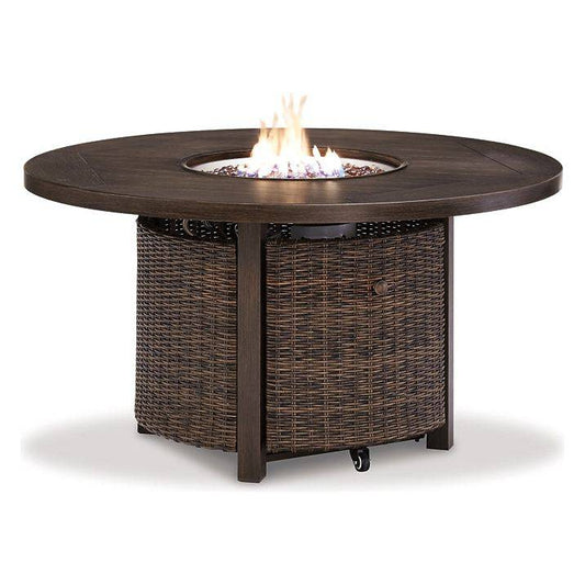 Signature Design by Ashley® Paradise Trail Round Fire Pit Table.