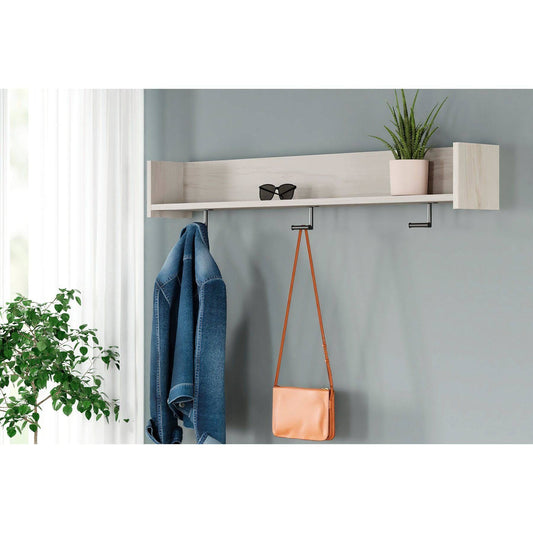 Signature Design by Ashley® Socalle Wall Mounted Coat Rack w/Shelf.