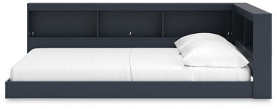 Simmenfort Full Bookcase Storage Bed - Blue Storage Bed modern furniture Contempo Furniture