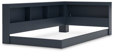 Simmenfort Twin Bookcase Storage Bed - Blue Storage Bed modern furniture Contempo Furniture