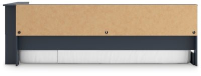 Simmenfort Twin Bookcase Storage Bed - Blue Storage Bed modern furniture Contempo Furniture