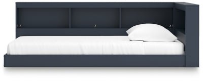 Simmenfort Twin Bookcase Storage Bed - Blue Storage Bed modern furniture Contempo Furniture