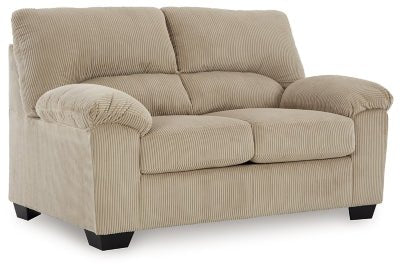 SimpleJoy Loveseat - Beige Stationary Loveseat modern furniture Contempo Furniture
