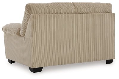 SimpleJoy Loveseat - Beige Stationary Loveseat modern furniture Contempo Furniture
