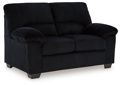 SimpleJoy Loveseat - Black Stationary Loveseat modern furniture Contempo Furniture