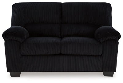 SimpleJoy Loveseat - Black Stationary Loveseat modern furniture Contempo Furniture