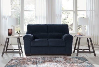 SimpleJoy Loveseat - Blue Stationary Loveseat modern furniture Contempo Furniture