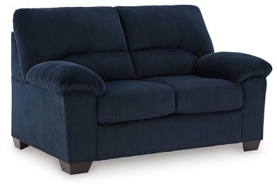 SimpleJoy Loveseat - Blue Stationary Loveseat modern furniture Contempo Furniture