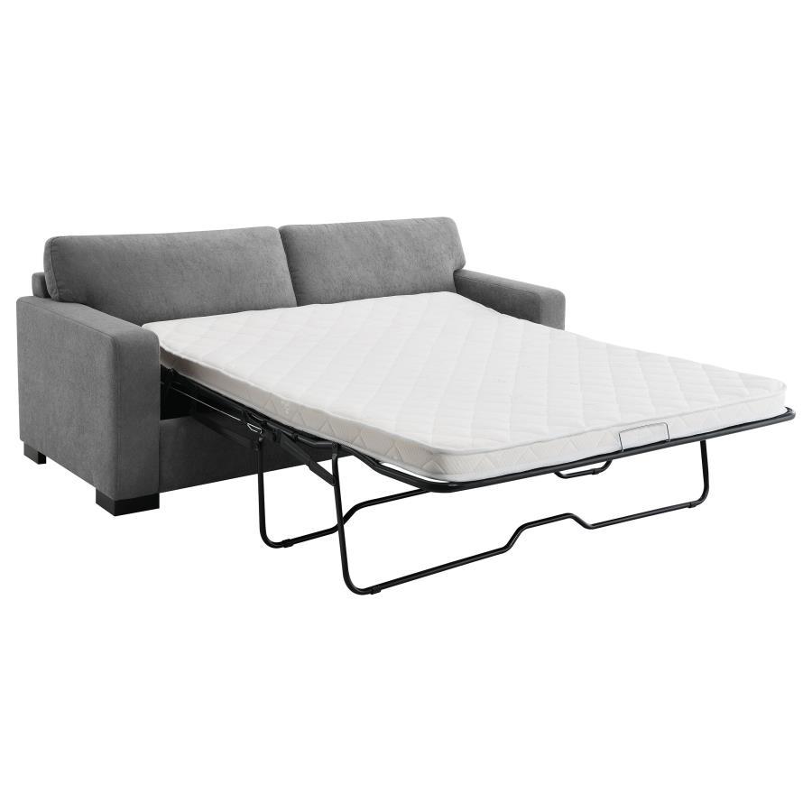 Simpson - Upholstered Sofa Sleeper With Queen Mattress - Gray Sleeper Sofa modern furniture Contempo Furniture