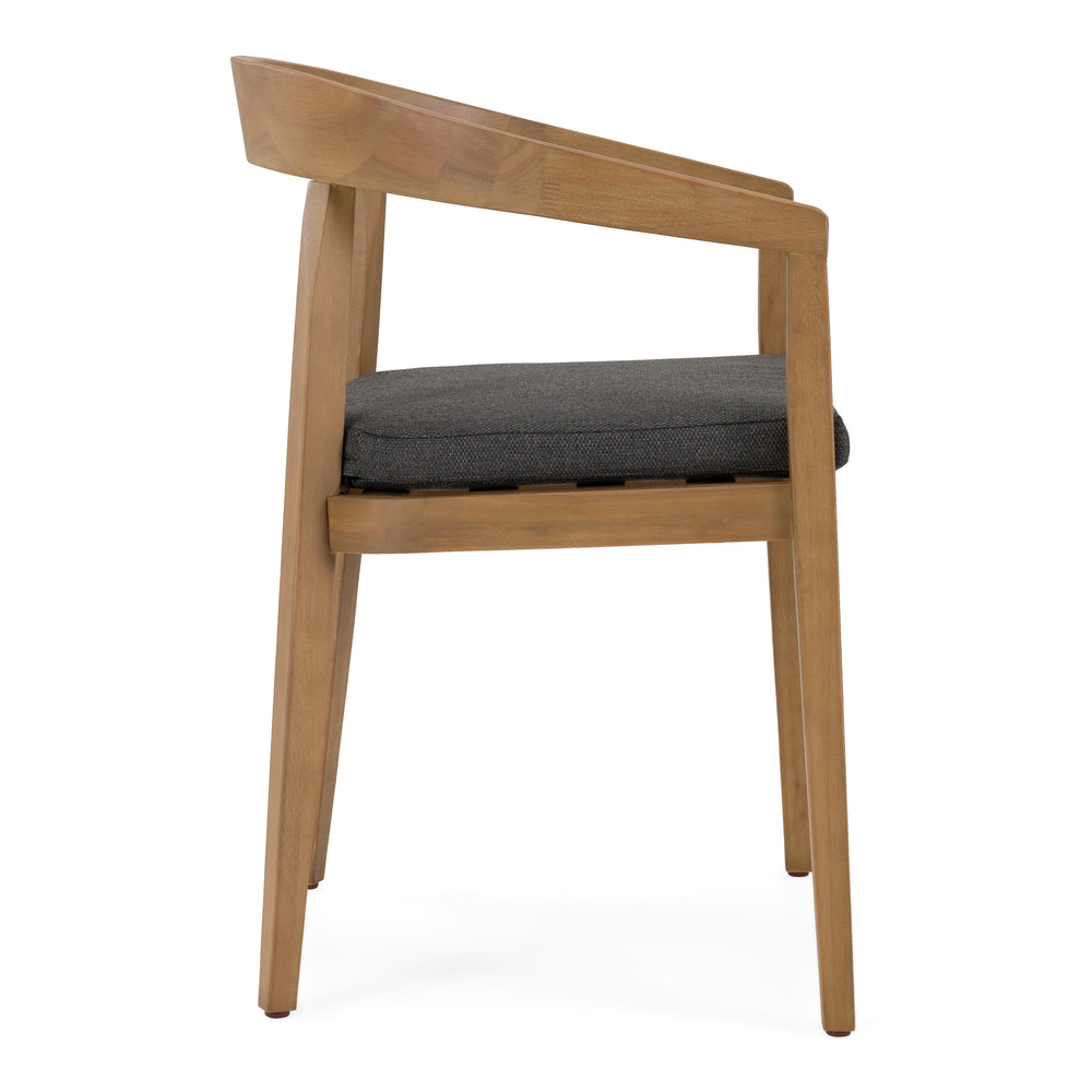 Sintra - Outdoor Grey Olefin + Eucalyptus Dining Chair - View 5