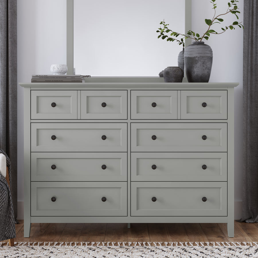 Modus Furniture PNKG82A Grace Eight Drawer Dresser in Elephant Gray (2024)