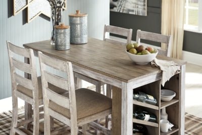 Skempton Counter Height Dining Table - White Counter Table modern furniture Contempo Furniture