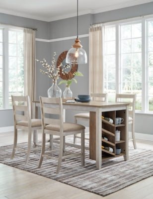 Skempton Counter Height Dining Table - White Counter Table modern furniture Contempo Furniture