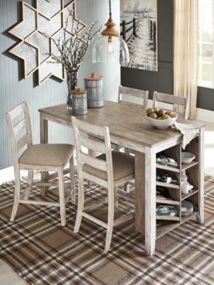 Skempton Counter Height Dining Table - White Counter Table modern furniture Contempo Furniture