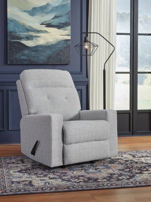 Skillins Recliner - Gray Rocker Chair modern furniture Contempo Furniture