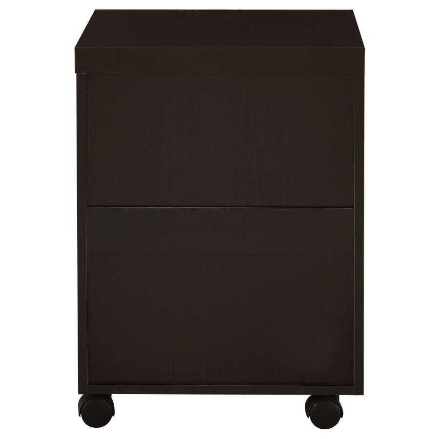 Skylar - 3 - Drawer Home Office Mobile File Cabinet - Cappuccino Filing Cabinet modern furniture Contempo Furniture