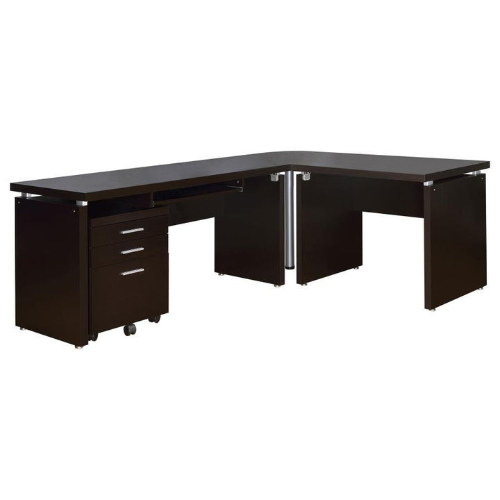 Skylar - 3 - Drawer Home Office Mobile File Cabinet - Cappuccino Filing Cabinet modern furniture Contempo Furniture