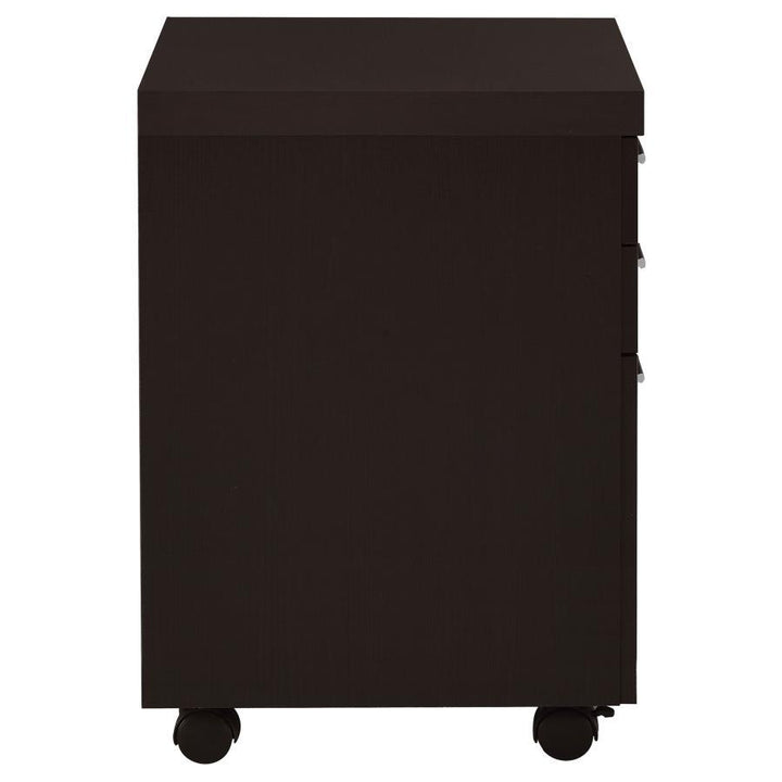 Skylar - 3 - Drawer Home Office Mobile File Cabinet - Cappuccino Filing Cabinet modern furniture Contempo Furniture