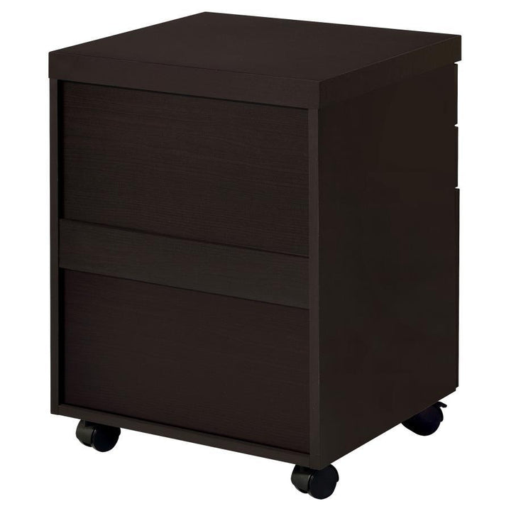 Skylar - 3 - Drawer Home Office Mobile File Cabinet - Cappuccino Filing Cabinet modern furniture Contempo Furniture
