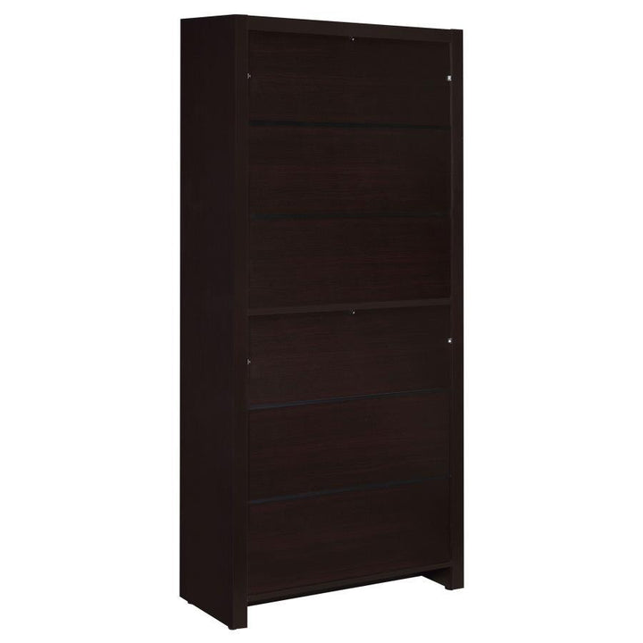 Skylar - 5 - Shelf Bookcase With Drawer - Cappuccino Standard Bookcase modern furniture Contempo Furniture
