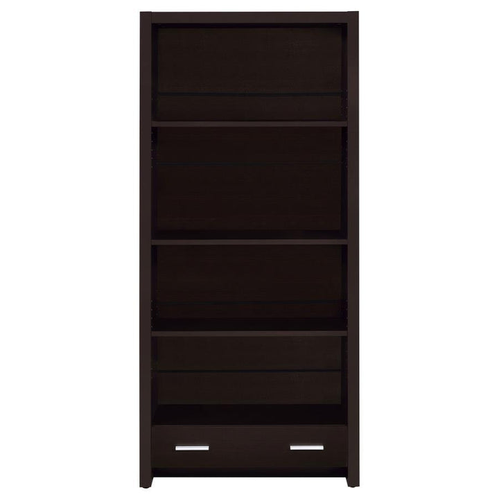 Skylar - 5 - Shelf Bookcase With Drawer - Cappuccino Standard Bookcase modern furniture Contempo Furniture