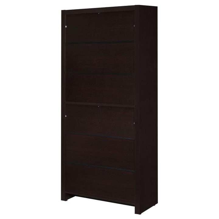 Skylar - 5 - Shelf Bookcase With Drawer - Cappuccino Standard Bookcase modern furniture Contempo Furniture