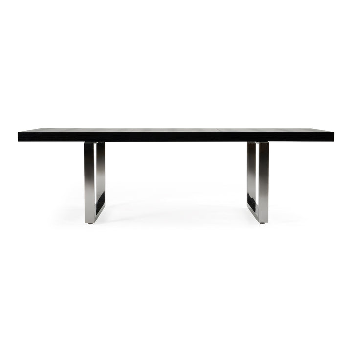 Skyline Modern Black Crocodile Lacquer Extendable Dining Table