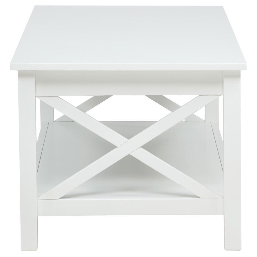Skyview - 2 Piece Rectangular Lift Top Coffee Table Set - White Table Set modern furniture Contempo Furniture