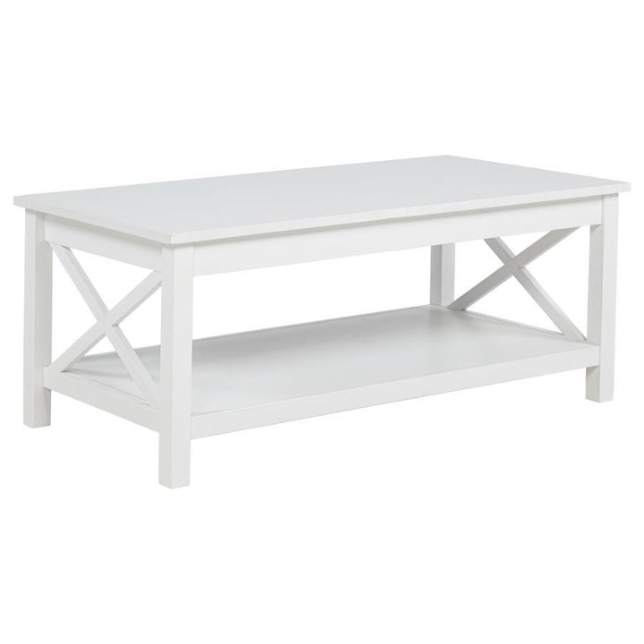 Skyview - 44" Rectangular Lift Top Coffee Table - White Coffee Table modern furniture Contempo Furniture