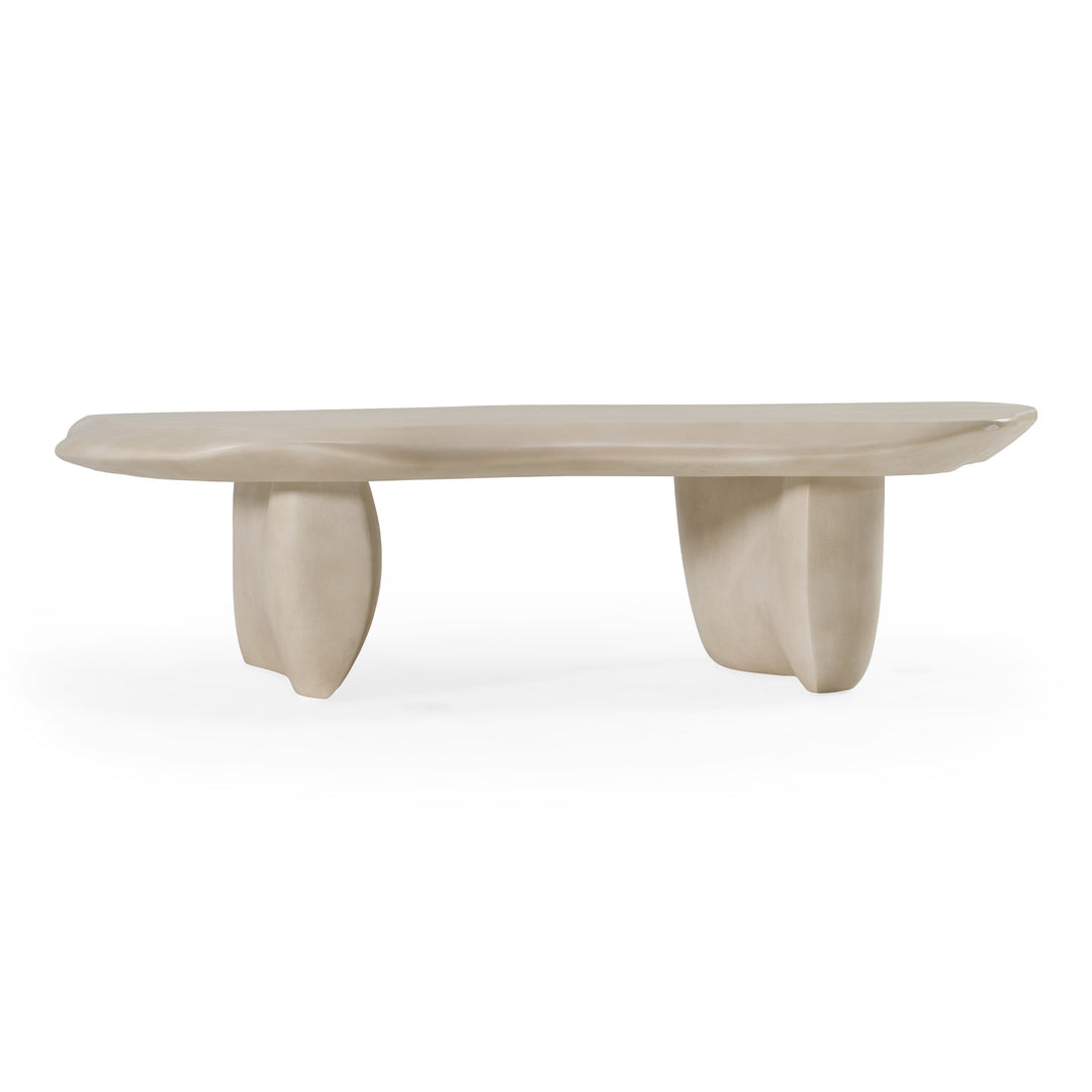 Slone  Modern Beige Concrete Coffee Table