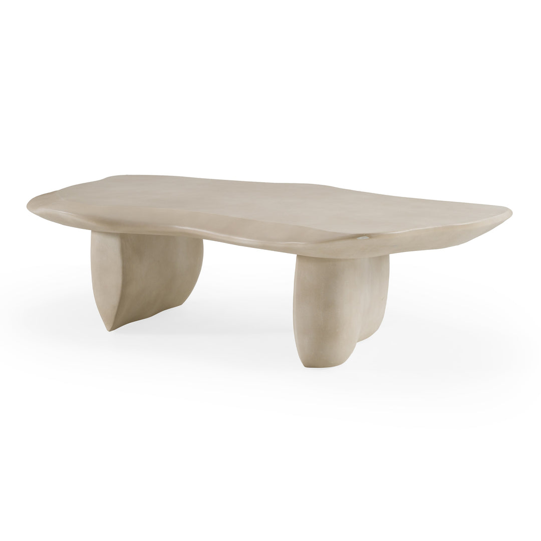 Slone  Modern Beige Concrete Coffee Table