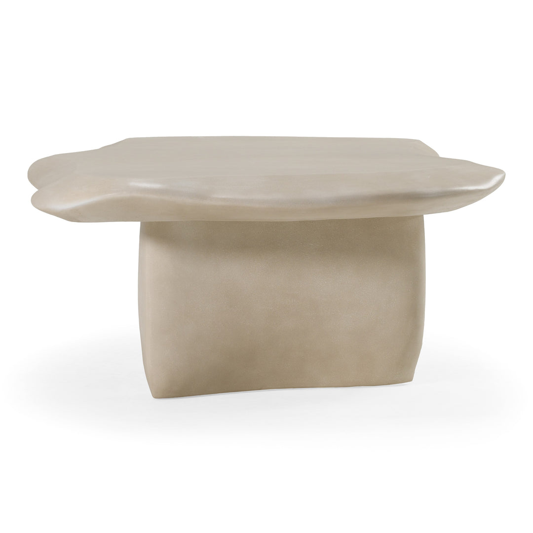 Slone  Modern Beige Concrete Coffee Table