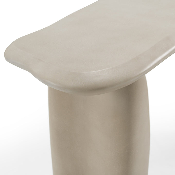 Slone - Modern Beige Concrete Console Table