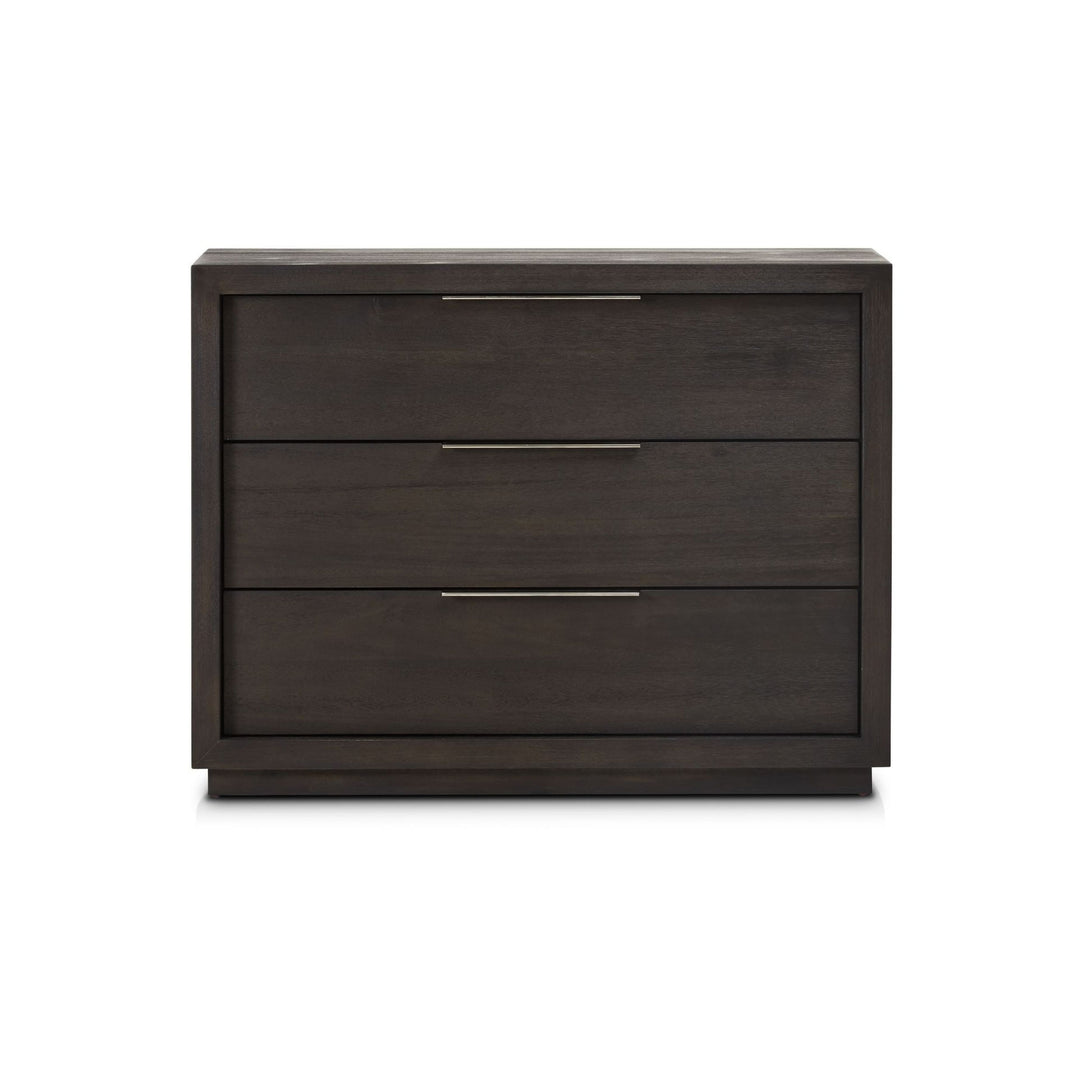 Modus Furniture Azu584Ba Oxford 3 Drawer Nightstand In Basalt Grey 2024