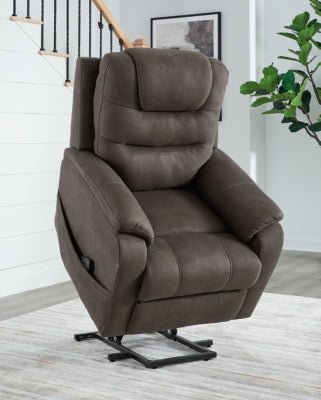 Snowfield Power Lift Recliner - Dark Gray Power Lift Recliner modern furniture Contempo Furniture