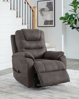 Snowfield Power Lift Recliner - Dark Gray Power Lift Recliner modern furniture Contempo Furniture