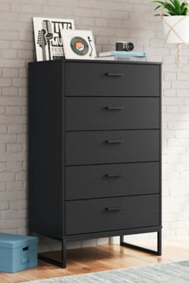 Socalle Chest of Drawers - Black Accent Chest modern furniture Contempo Furniture