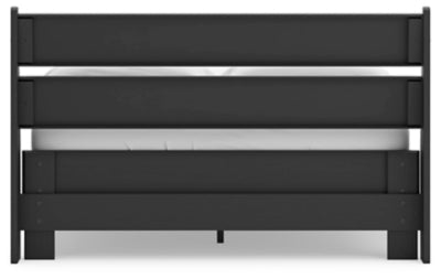 Socalle Full Panel Platform Bed - Black Panel Bed modern furniture Contempo Furniture