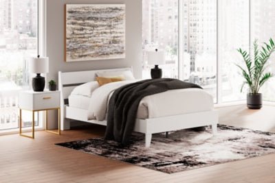 Socalle Full Panel Platform Bed - White Panel Bed modern furniture Contempo Furniture