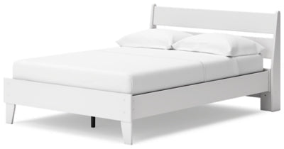 Socalle Full Panel Platform Bed - White Panel Bed modern furniture Contempo Furniture