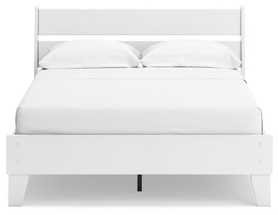 Socalle Full Panel Platform Bed - White Panel Bed modern furniture Contempo Furniture