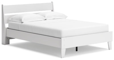 Socalle Full Panel Platform Bed - White Panel Bed modern furniture Contempo Furniture
