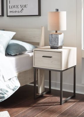 Socalle Nightstand - Beige Accent Nightstand modern furniture Contempo Furniture